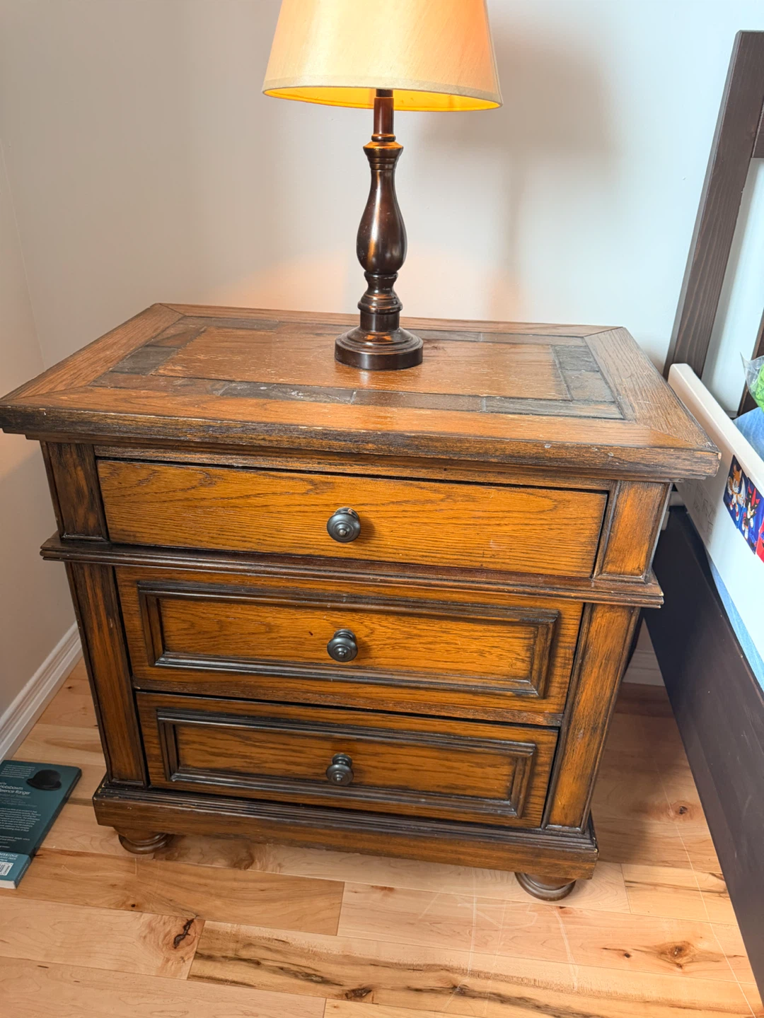 Solid Wood Side dresser with 3 Drawers - photo 3