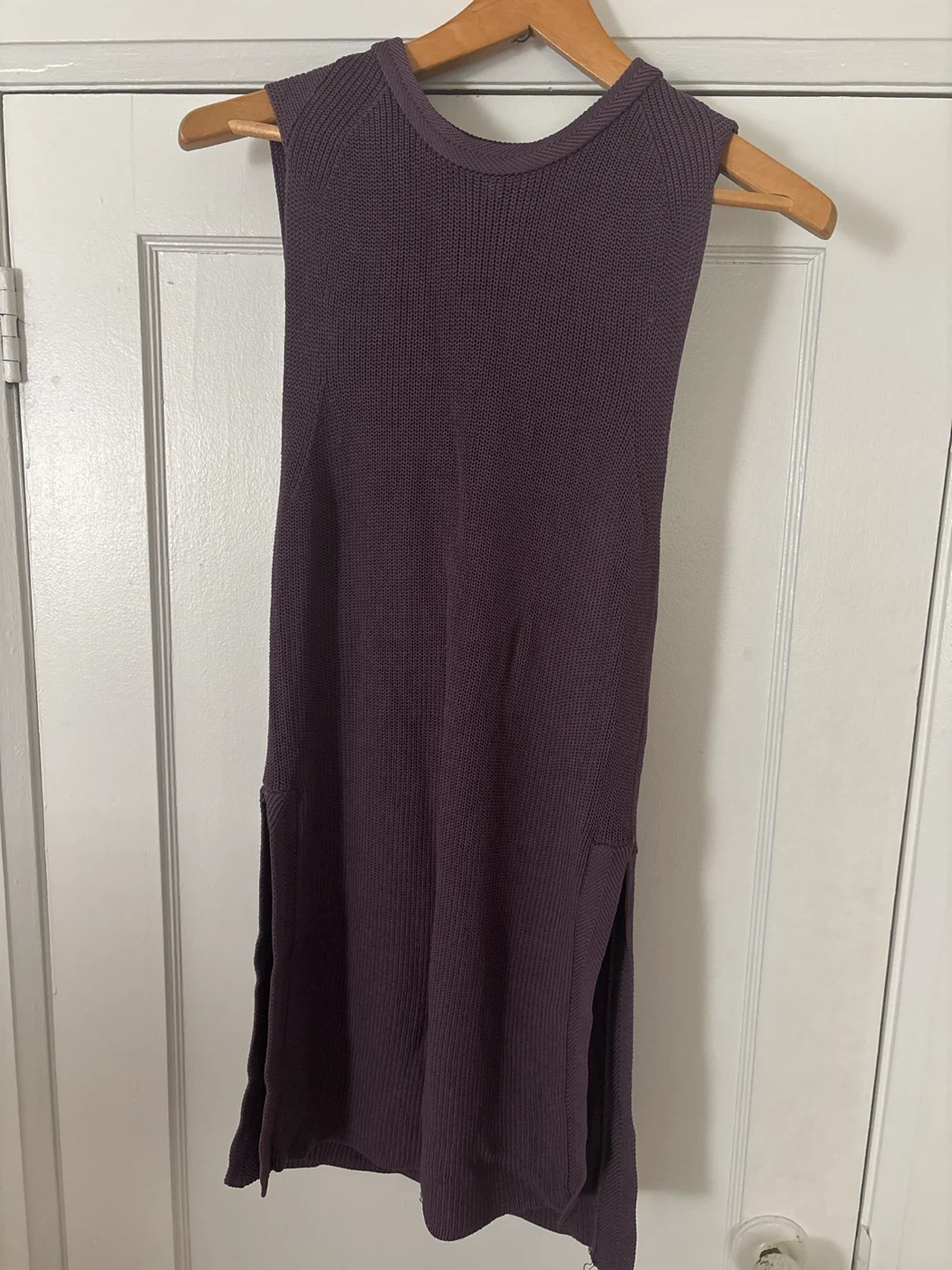 Wilfred Sleeveless Knit Tunic Top - Plum - Size S