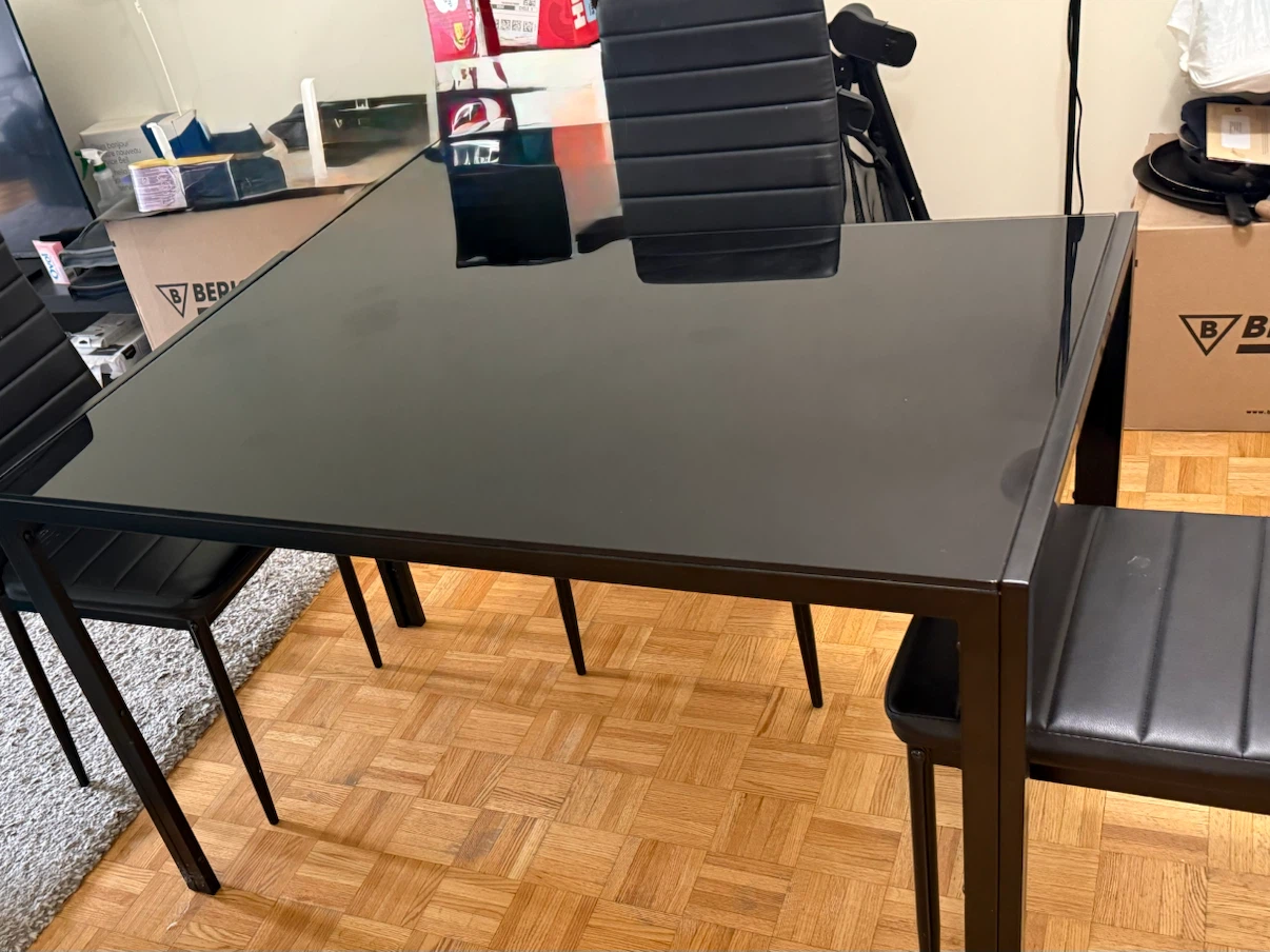 Dining table with 4 chairs and King size bed frame for sale - photo 3