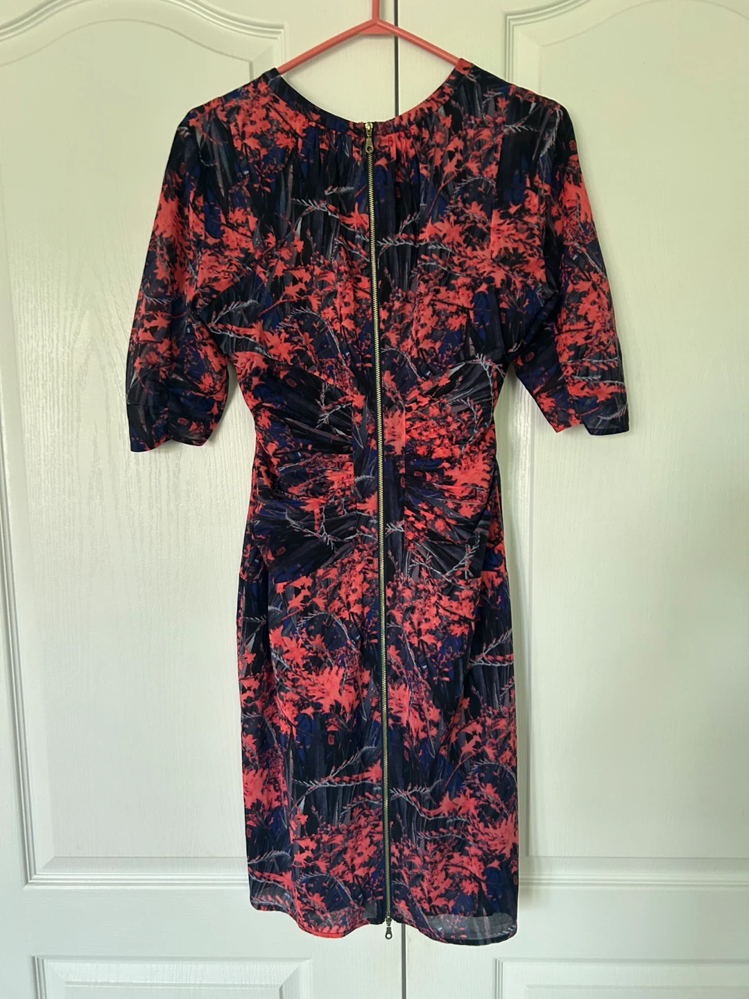 British brand Whistles Floral Print Ruched Midi Dress - photo 3