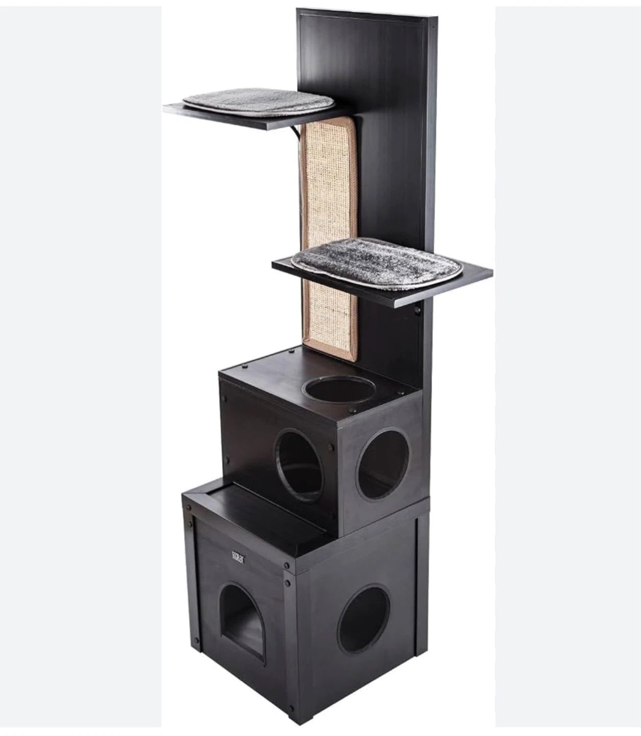 Black Cat Tree Condo 140cm