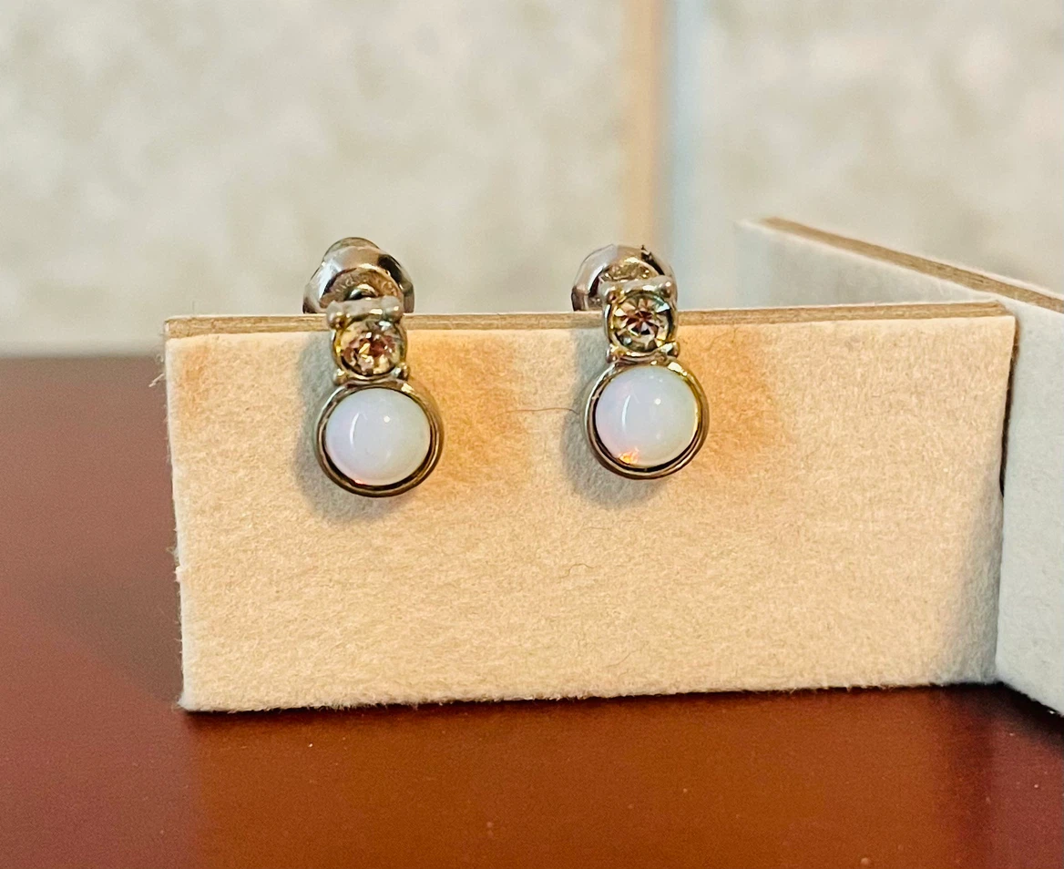 Opal and Silver earrings