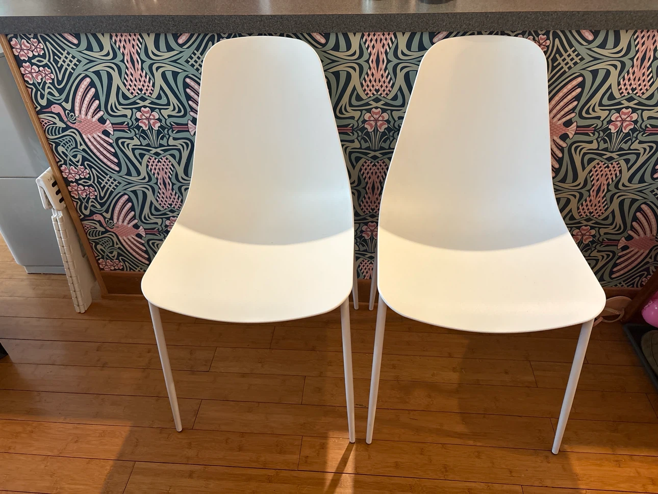 Set of 2 White Dining Chairs From Article