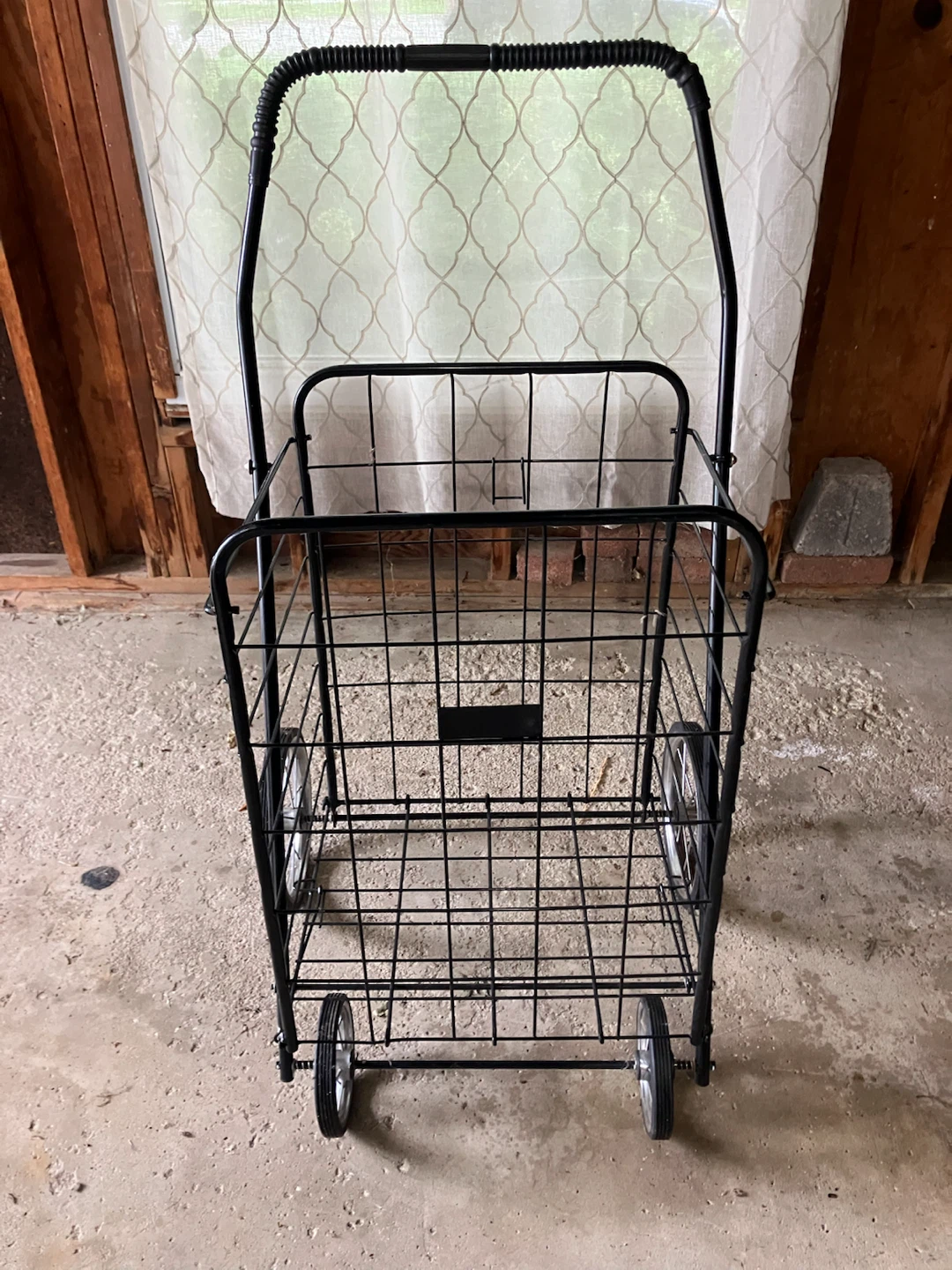 Black Folding Shopping Cart