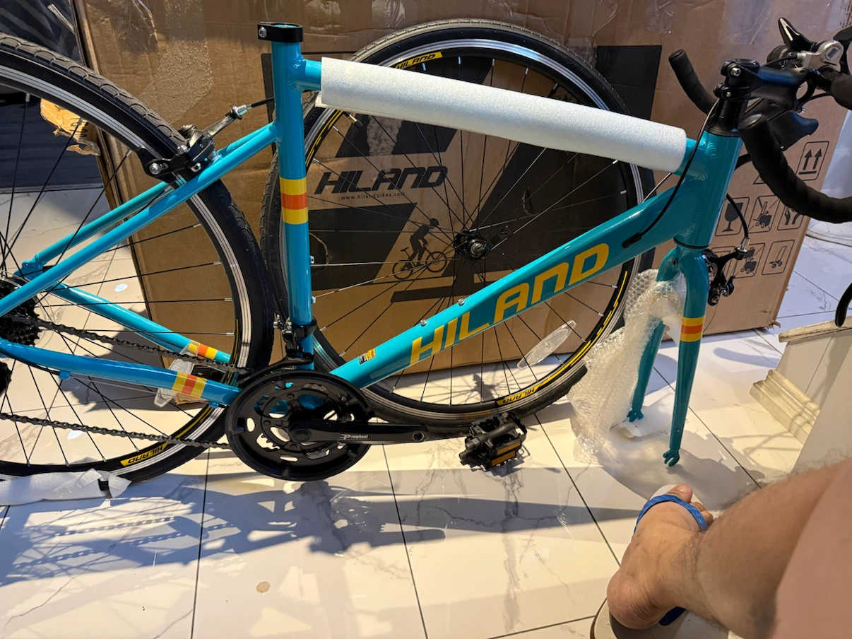 HILAND Road Bike, 700C Racing Bike - Medium, Green