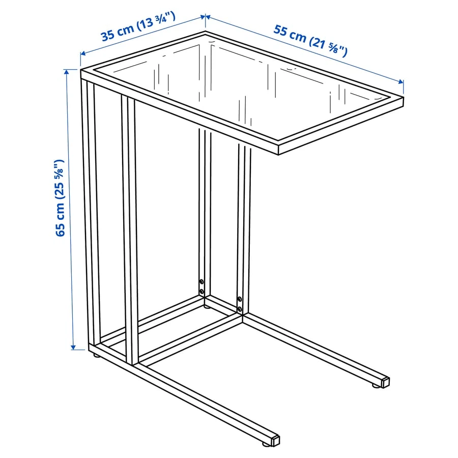 IKEA GAU"N Side Table with Glass Top - photo 5