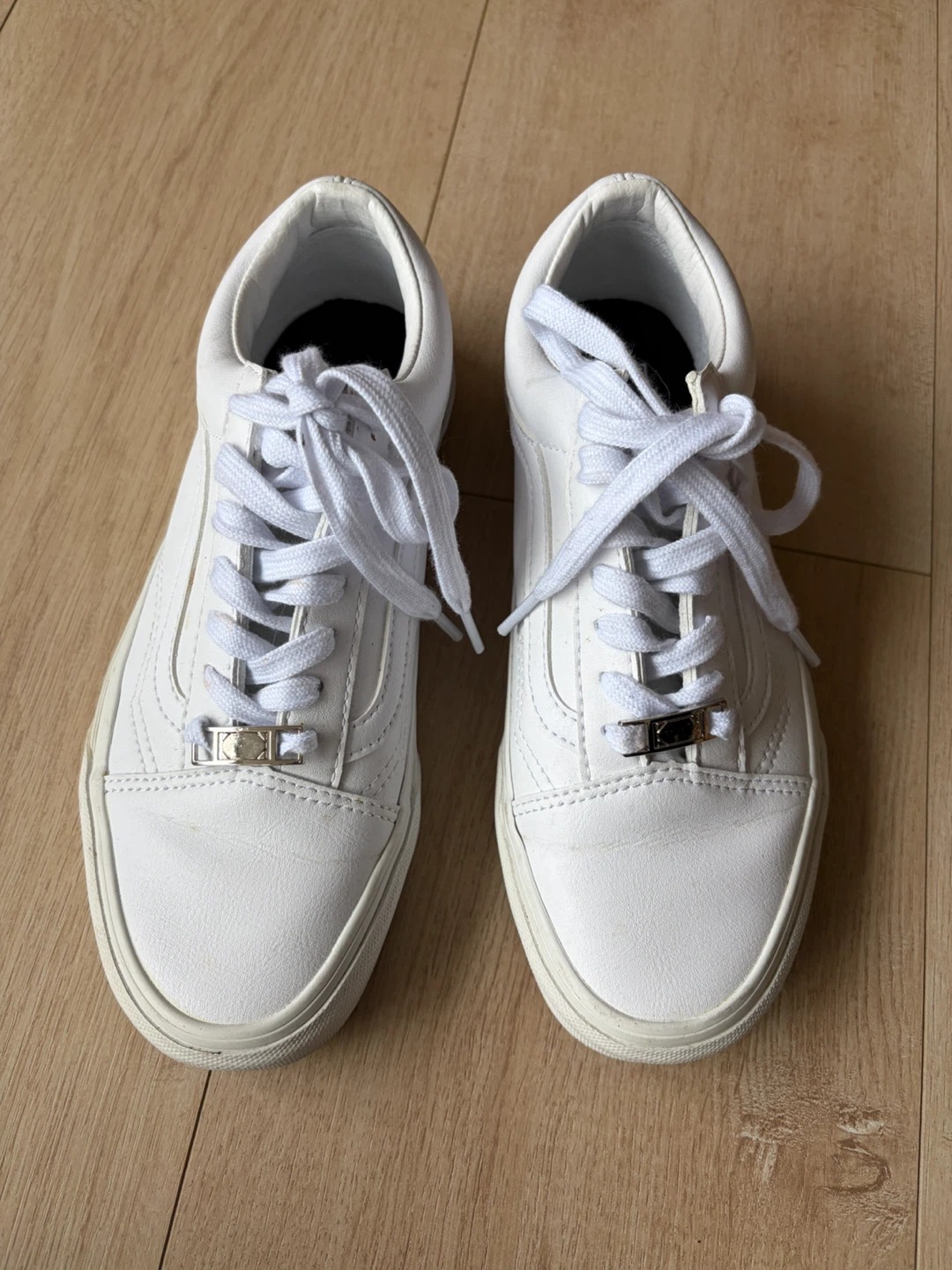 White Leather Vans