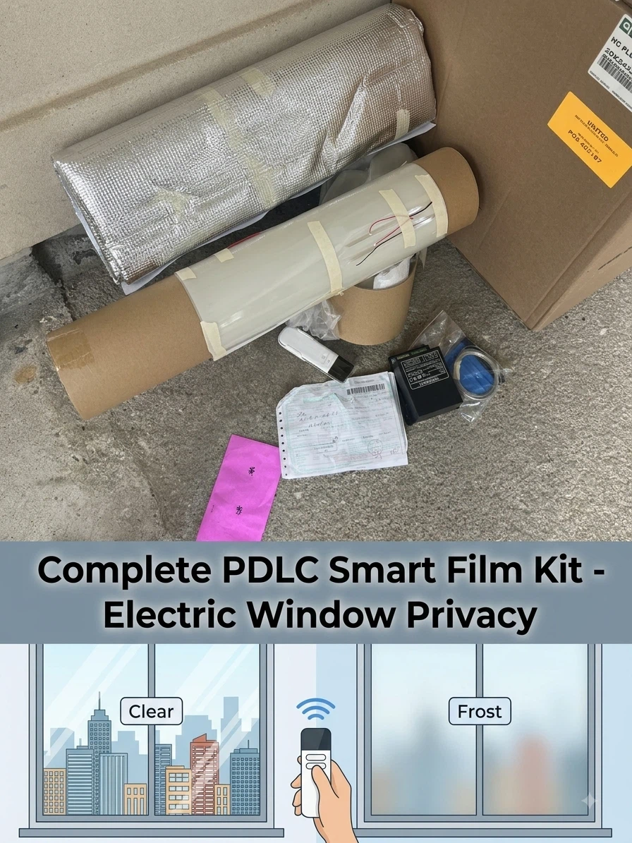 ⁠Complete PDLC Smart Film Kit - Electric Window Privacy