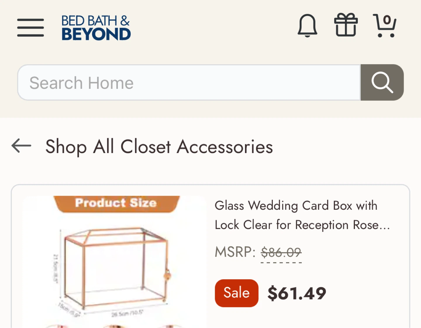 Rose Gold Envelope Card Decorative Glass Lock Box - photo 2