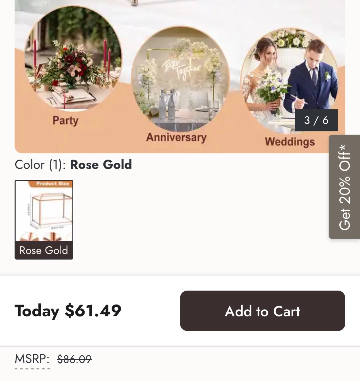 Rose Gold Envelope Card Decorative Glass Lock Box - photo 3