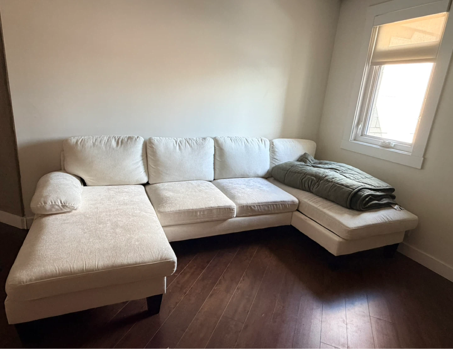 Cream Sectional Sofa with Chaise - photo 2