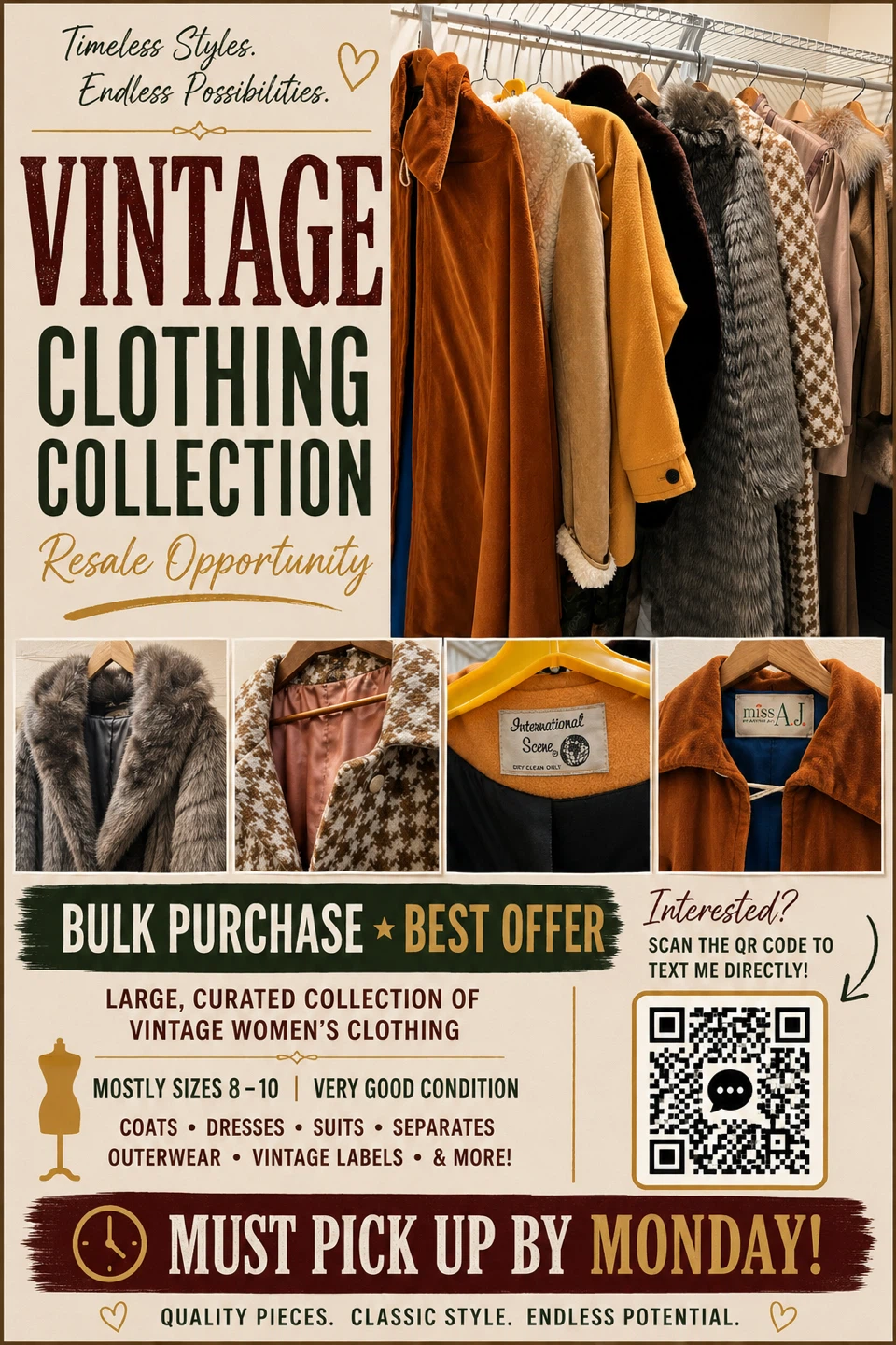 Large Collection of Vintage Women's Clothing