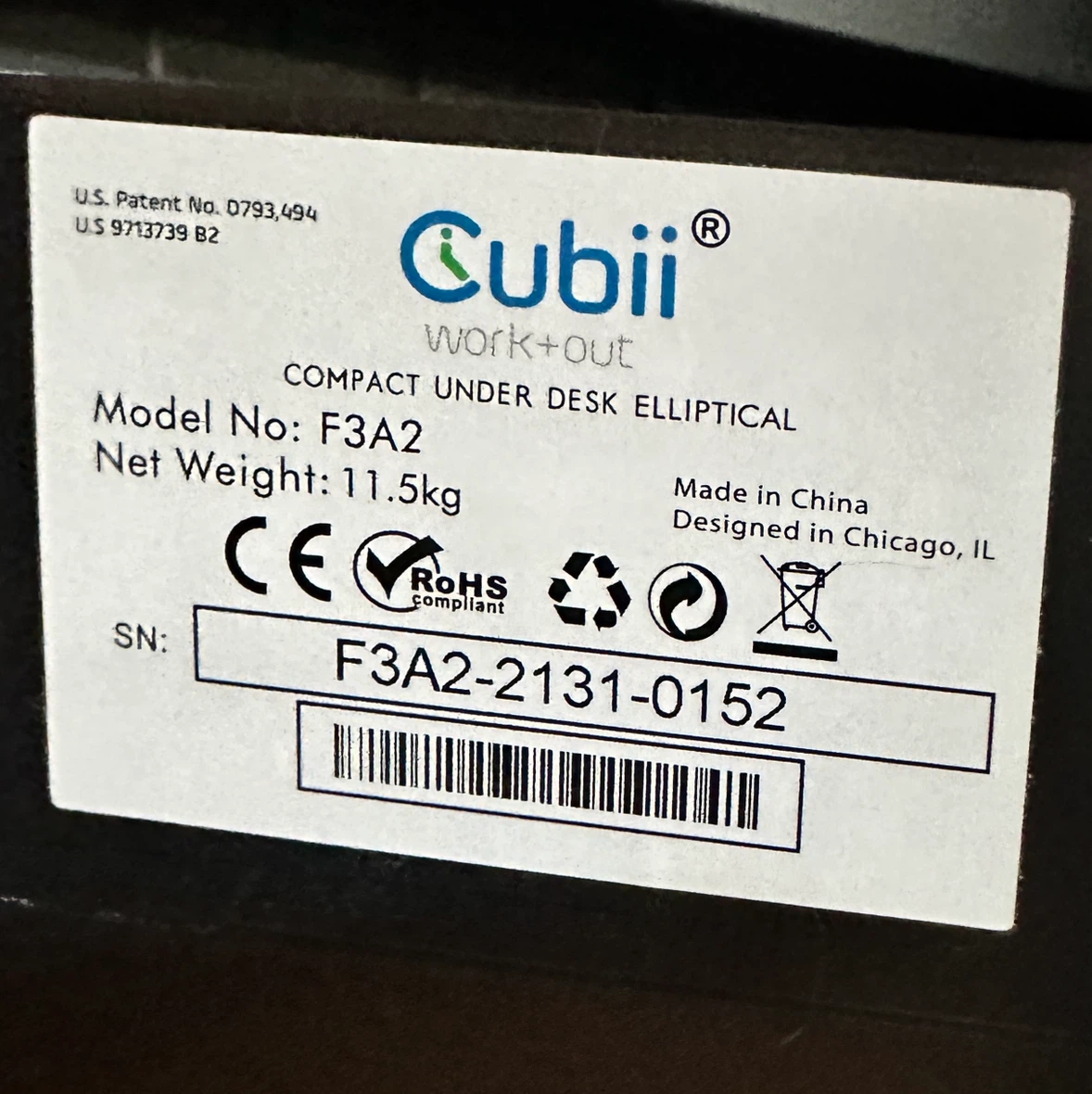 Cubii F3A2 Compact Under Desk Elliptical - photo 3