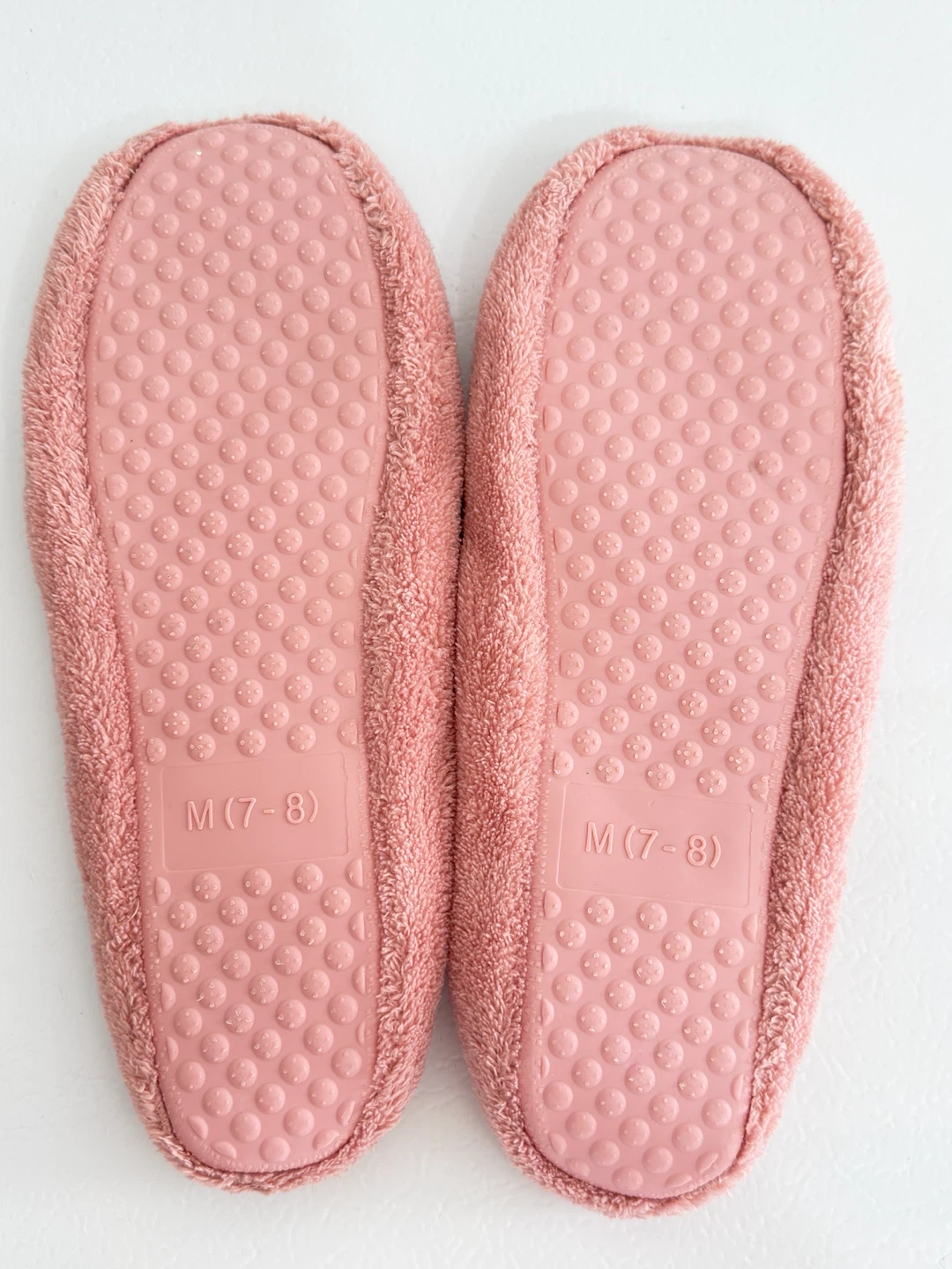Pink Fuzzy Slippers M (7-8) - photo 2