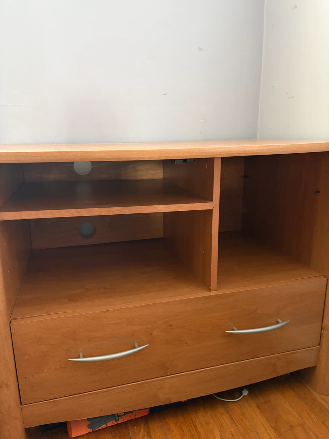 Wooden TV Stand with Drawer - photo 3
