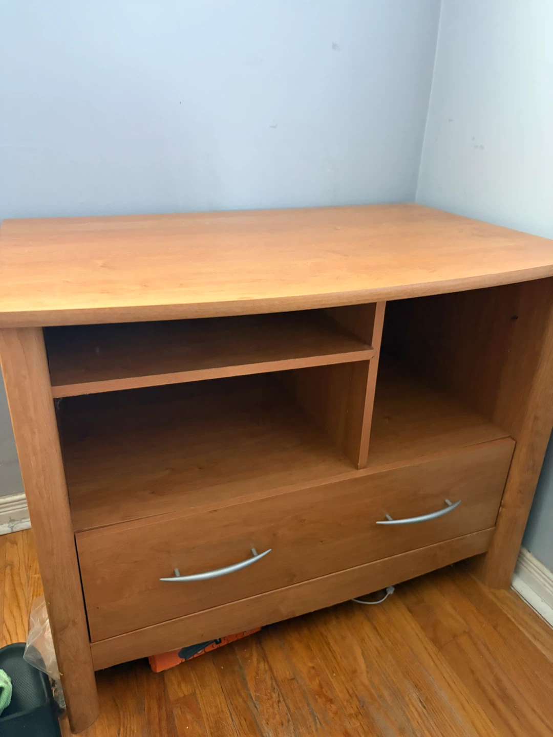 Wooden TV Stand with Drawer - photo 4