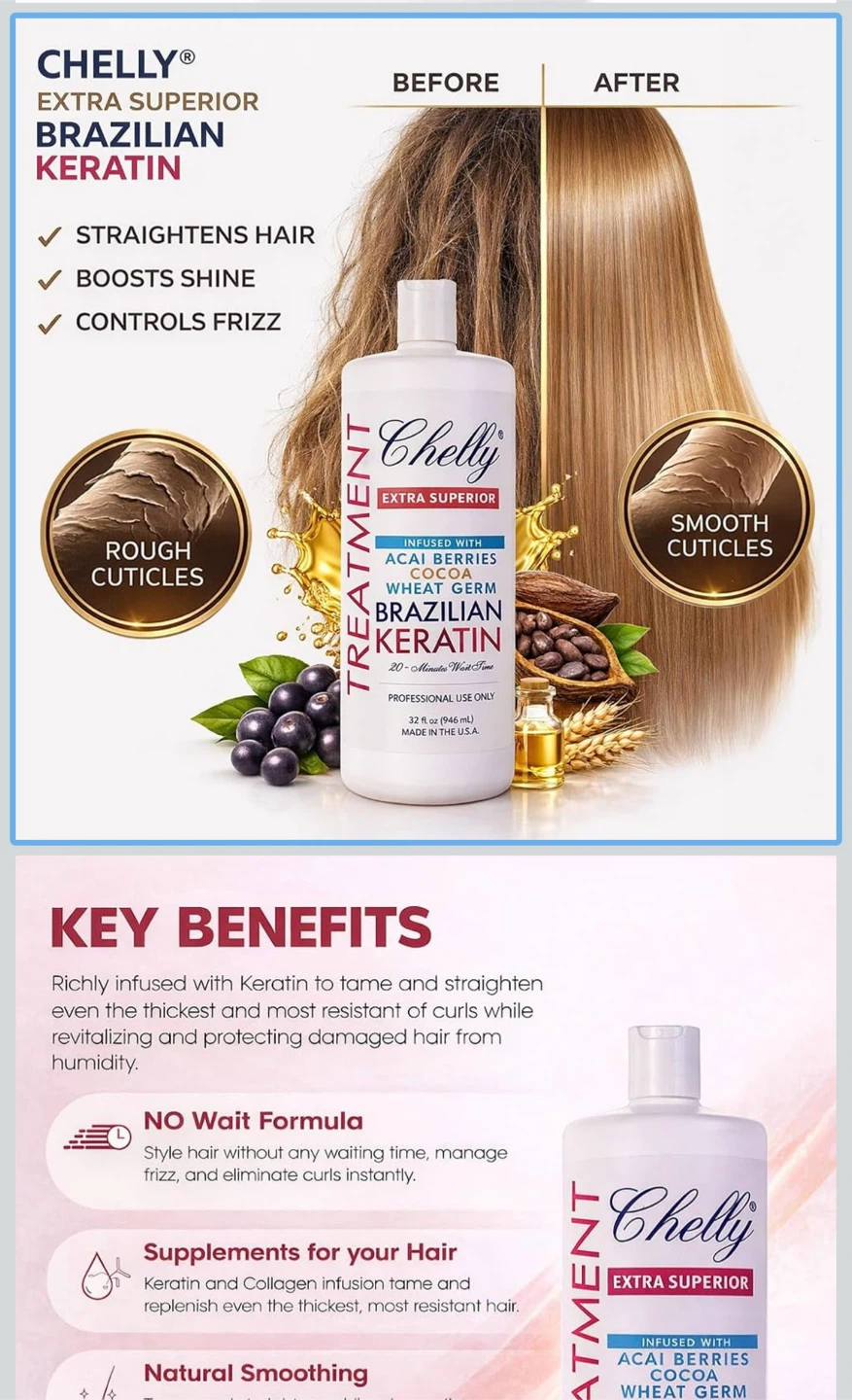 Chelly Superior Brazilian Keratin Treatment 32 oz - photo 2
