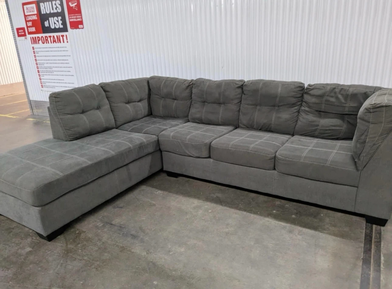 Grey Sectional- Free Delivery