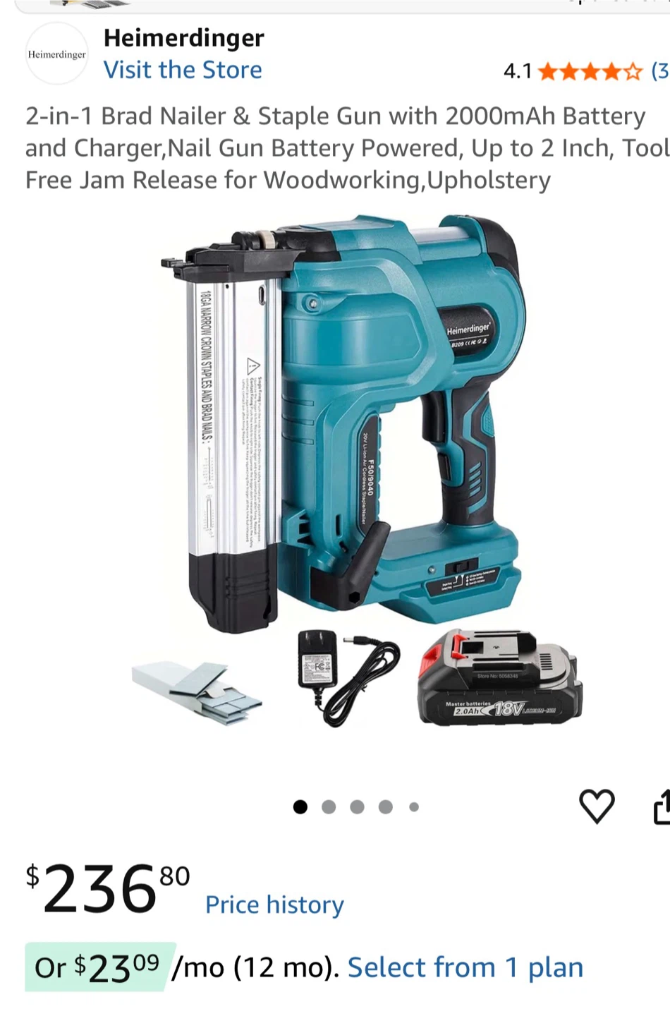 Heimerdinger Cordless Staple Nailer LB209 - photo 2
