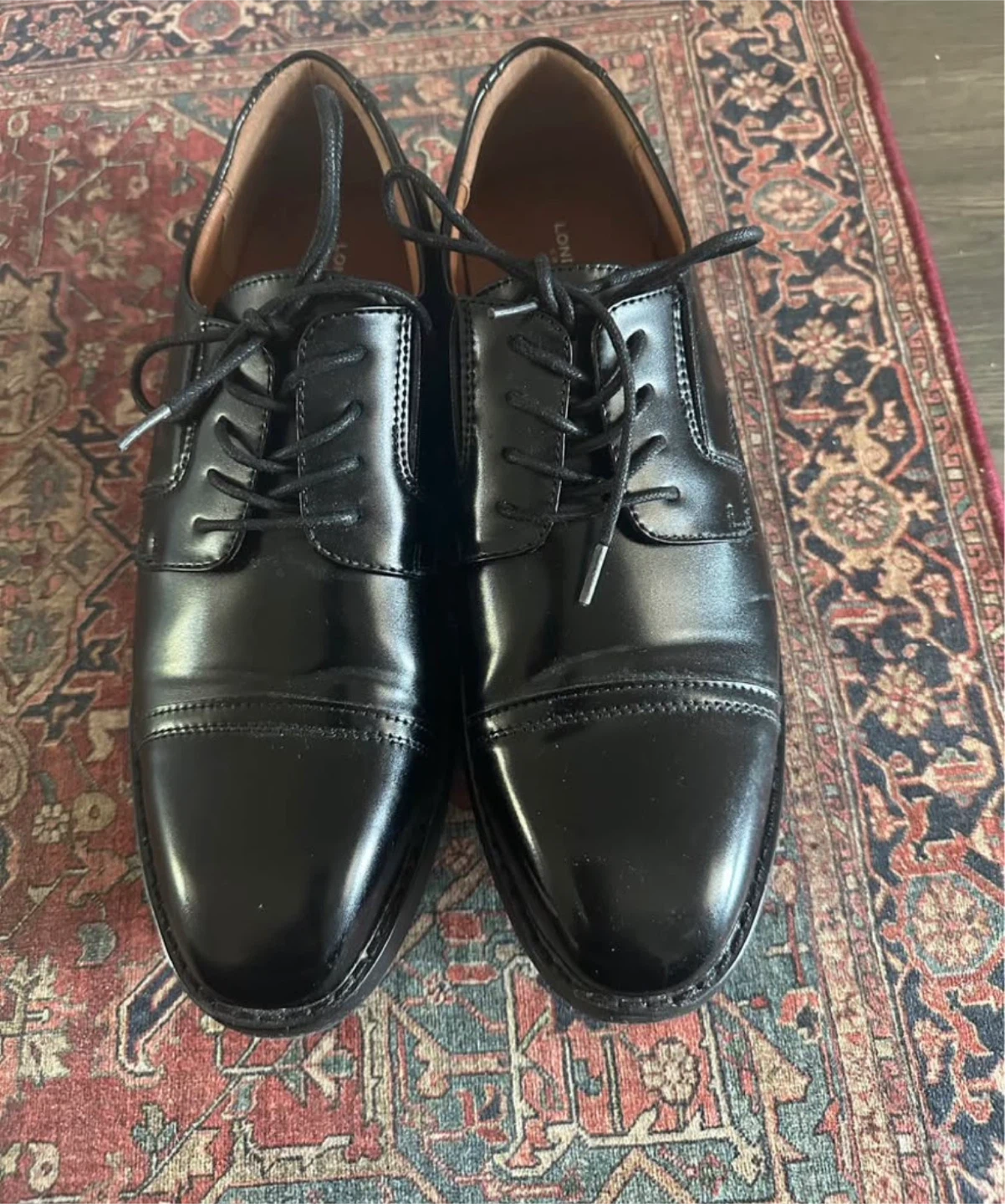 London Fog Collection Black Oxford Dress Shoes