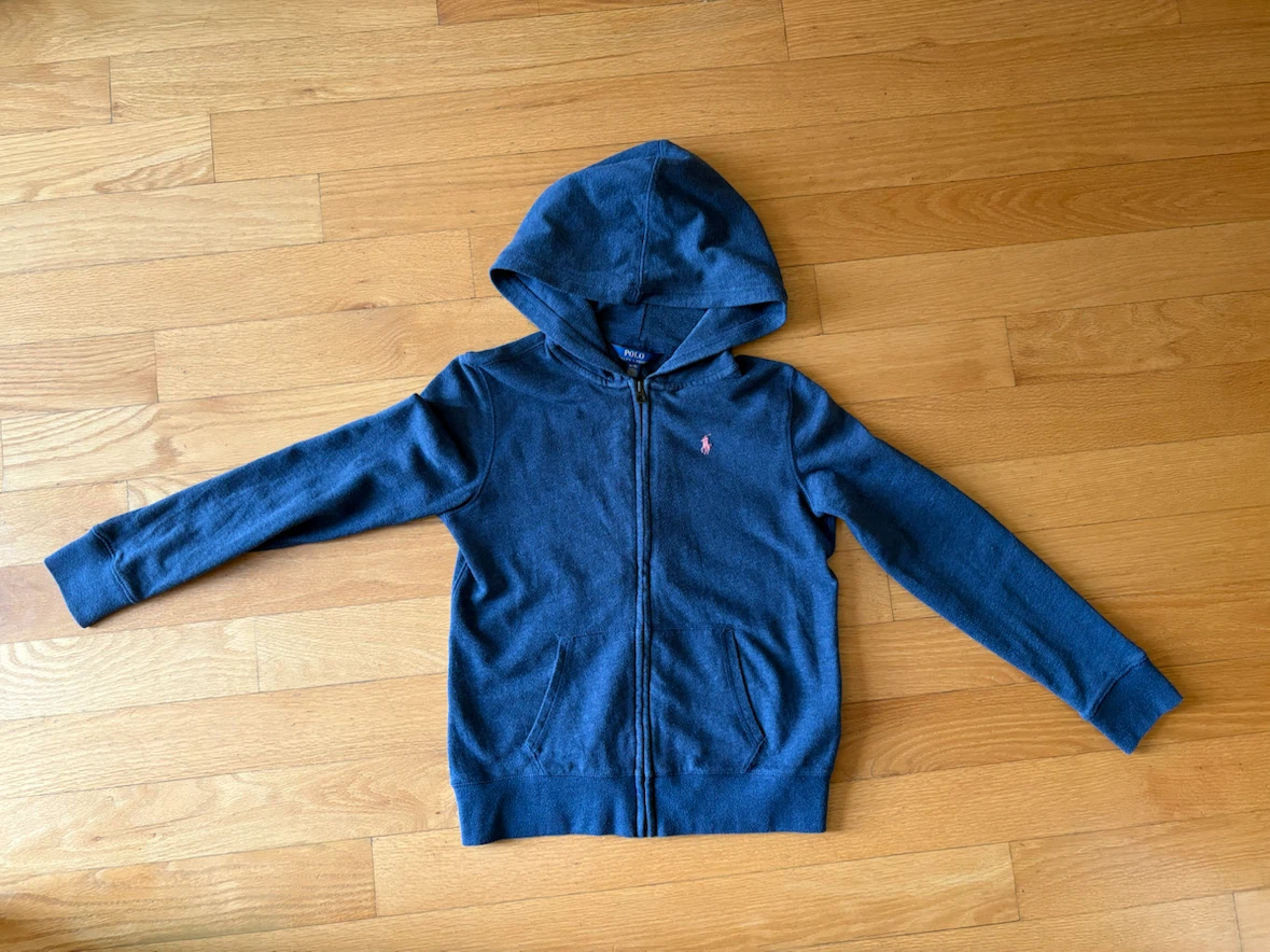 Polo Ralph Lauren Boy Navy Full Zip Hoodie XL (Size 16)