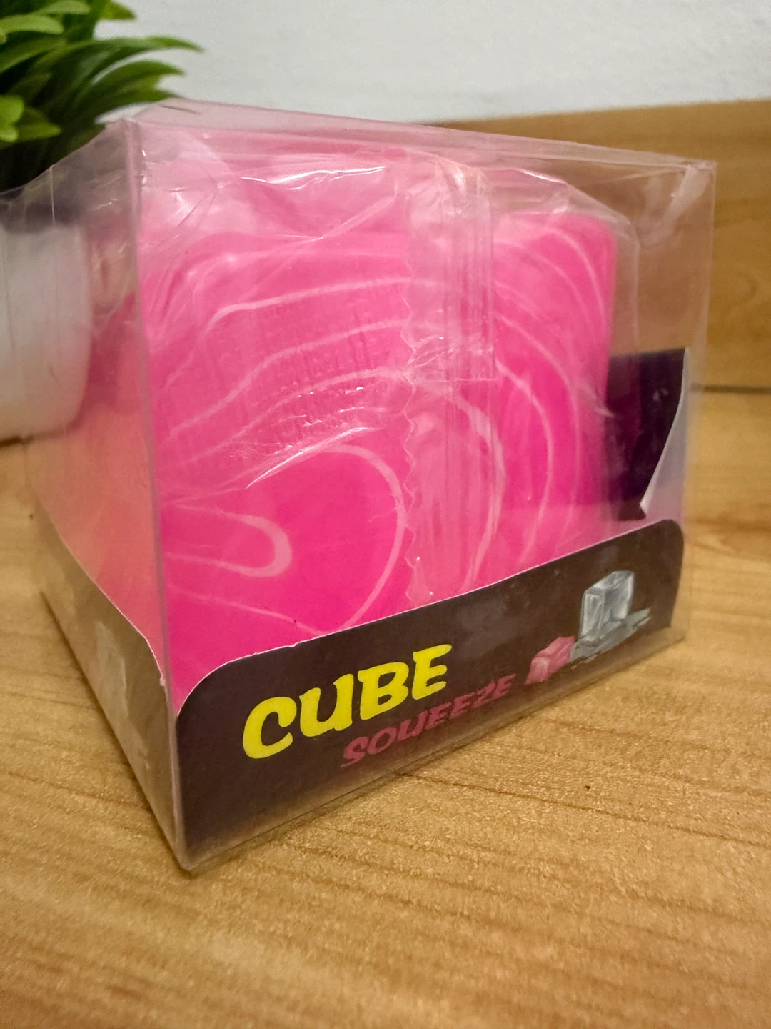 Cube Squeeze Sensory Toy - Pink Swirl - photo 2