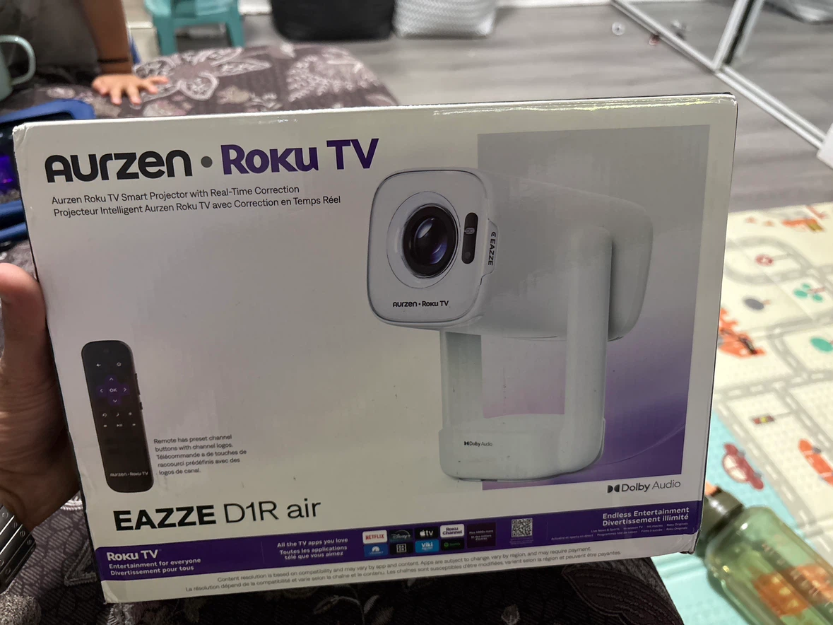 Aurzen Roku TV Smart Projector EAZZE D1R air