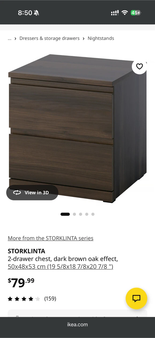 2x IKEA STORKLINTA 2-Drawer Chest - photo 2