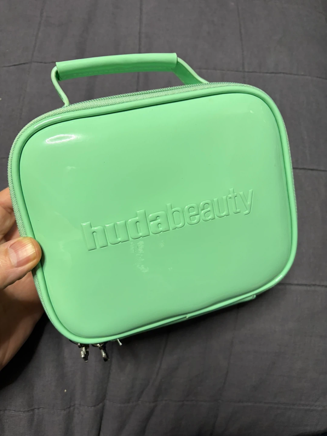 Huda Beauty Mint Green Makeup Train Case