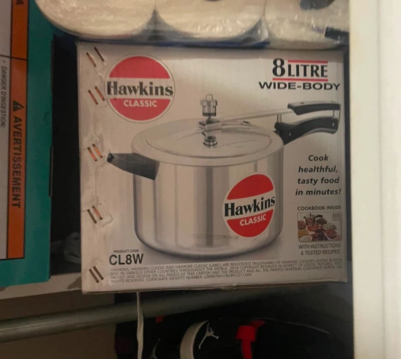 Hawkins Classic 8 Litre Wide-Body Pressure Cooker - photo 2