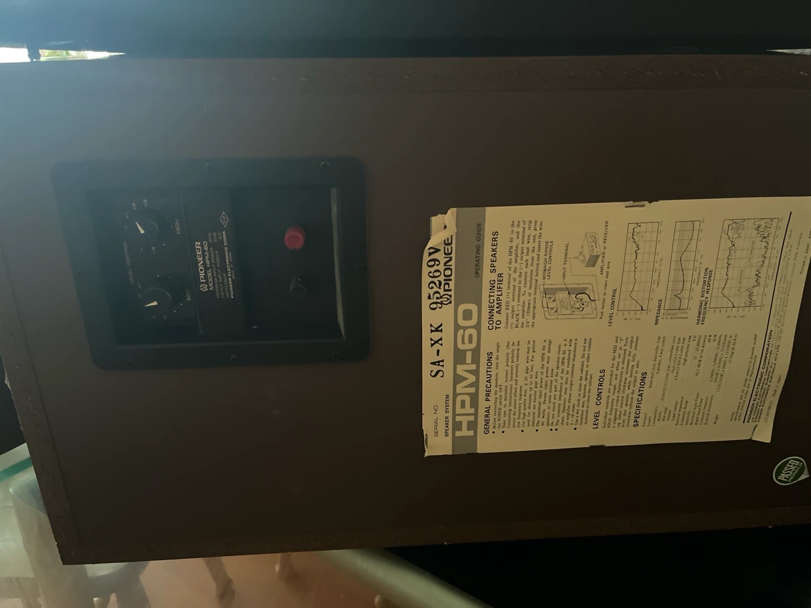 Pioneer HPM-60 Speakers - photo 3