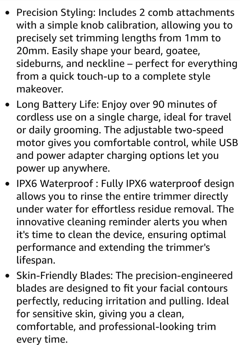 Vacuum Beard clipper buzzer hair Trimmer - Black - photo 4