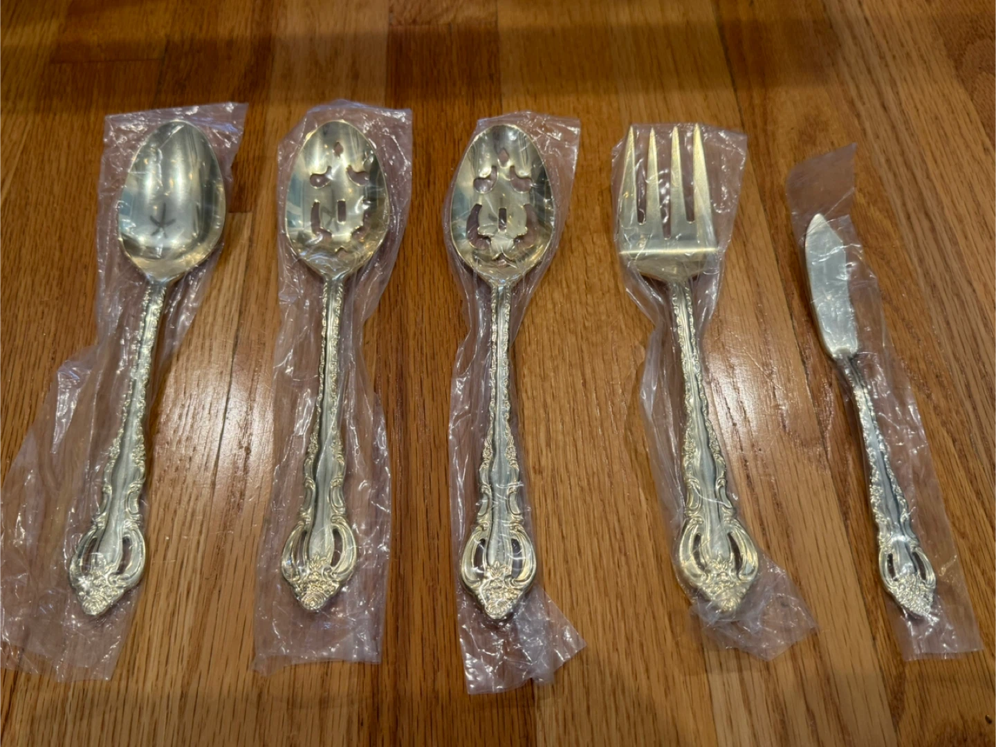 New WALLACE Gold BAROQUE 5 pc Serving Set