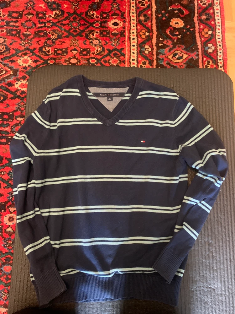 Tommy Hilfiger Striped V-Neck Sweater