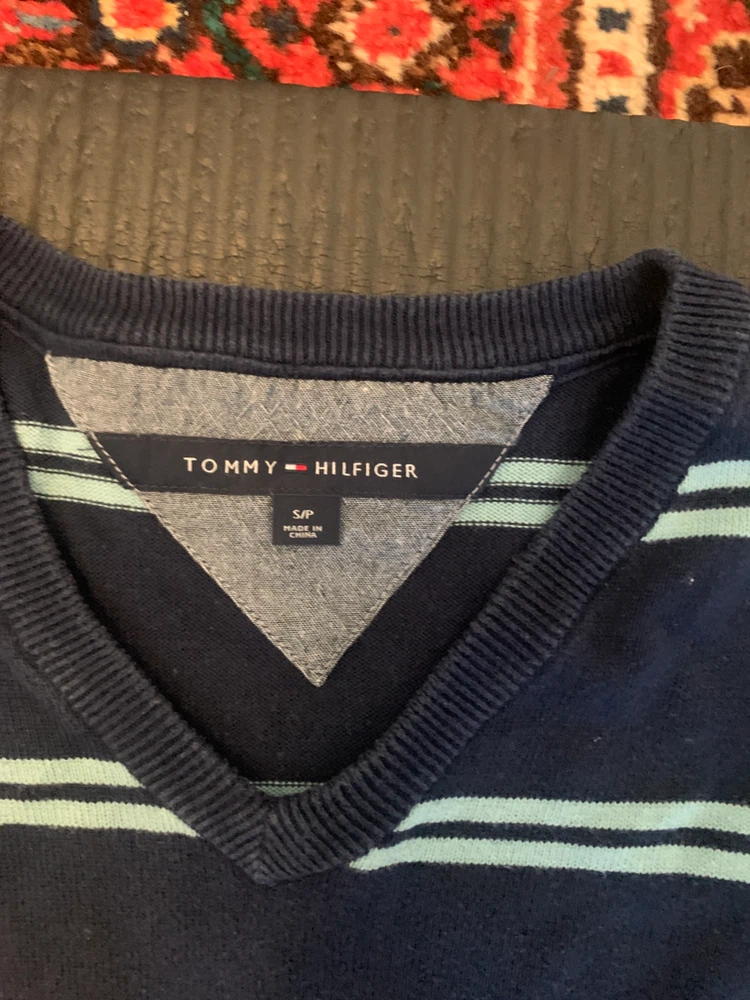 Tommy Hilfiger Striped V-Neck Sweater - photo 2