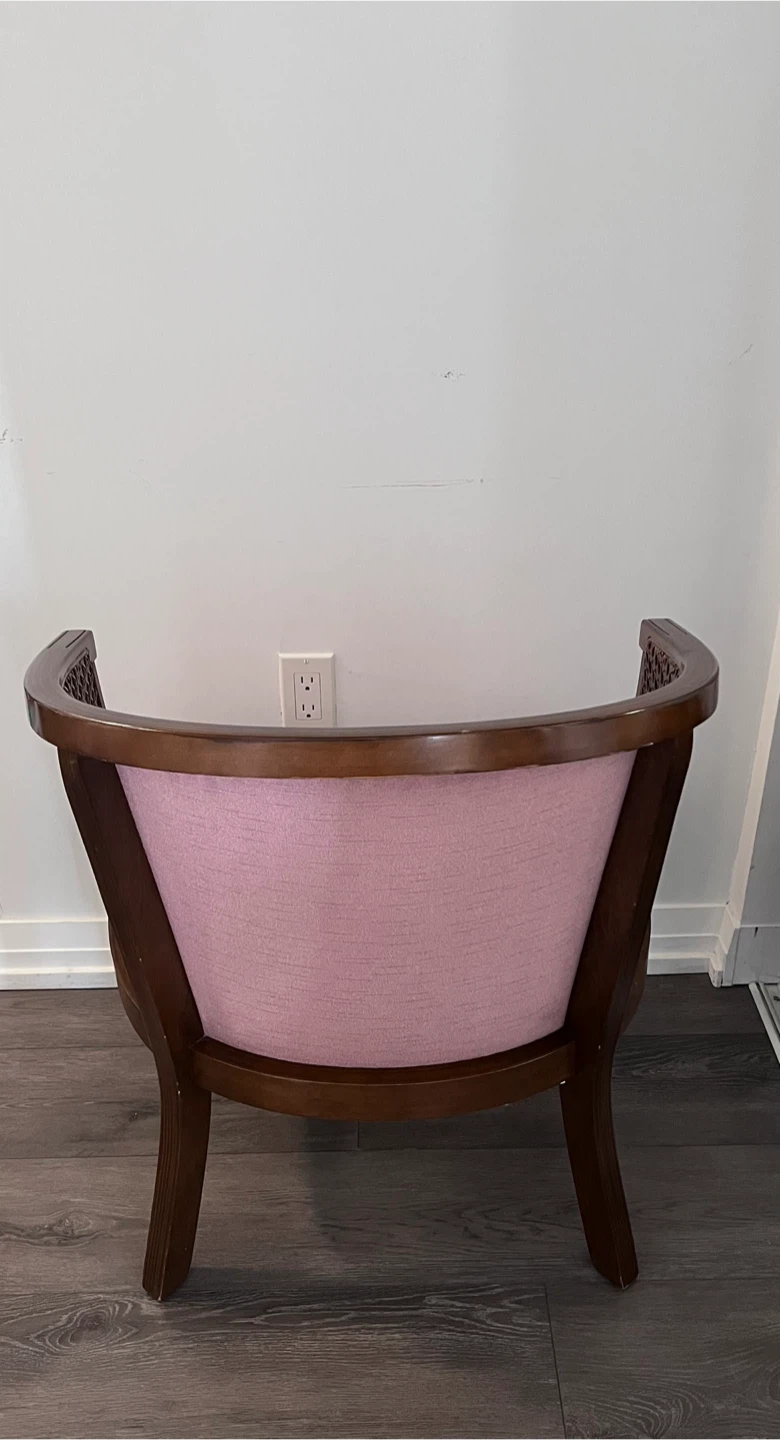 Elegant Blush Pink Cane Accent Chairs – Set of 2 - photo 5