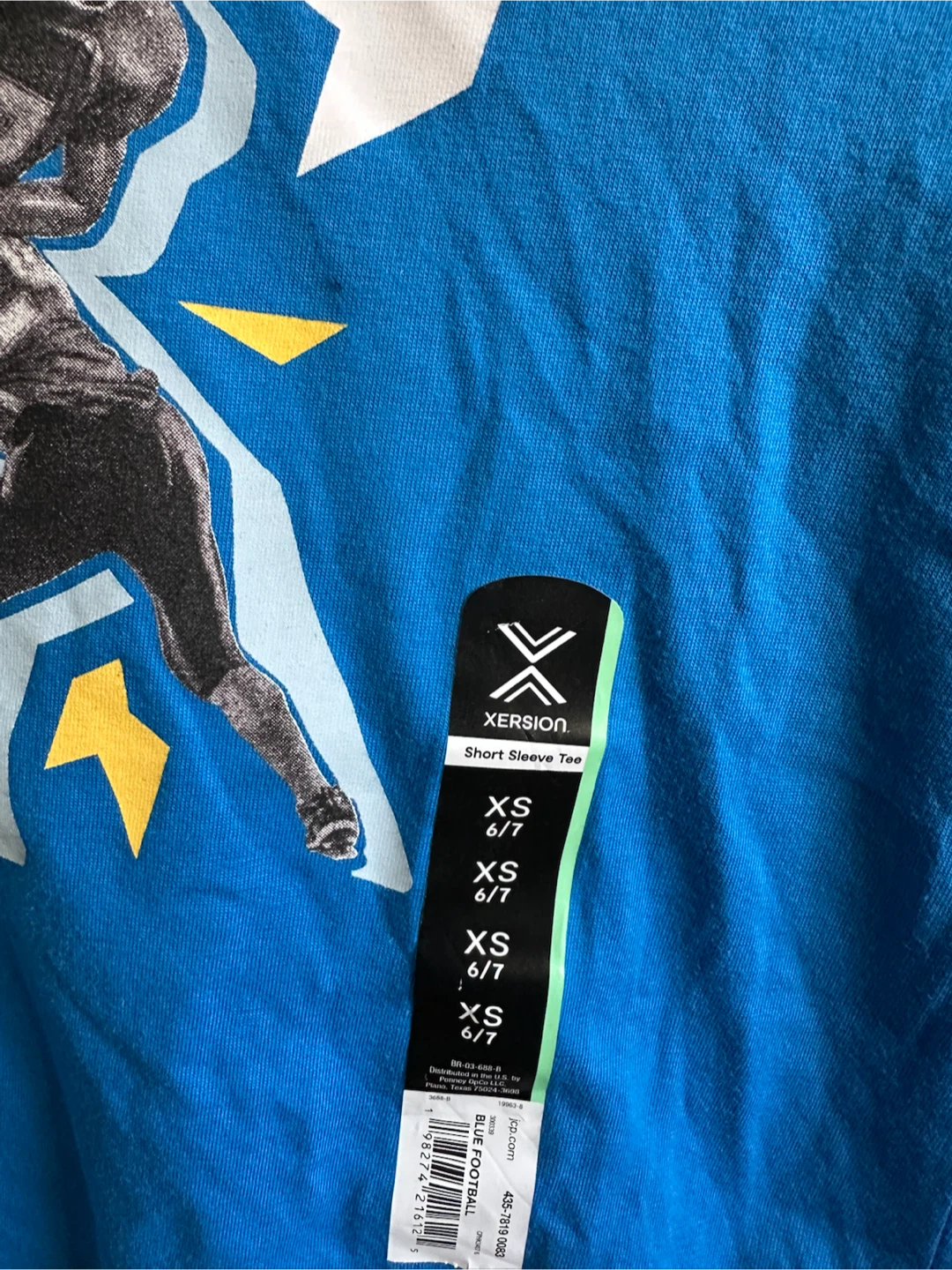 Xersion Blue Football T-Shirt - XS - photo 2