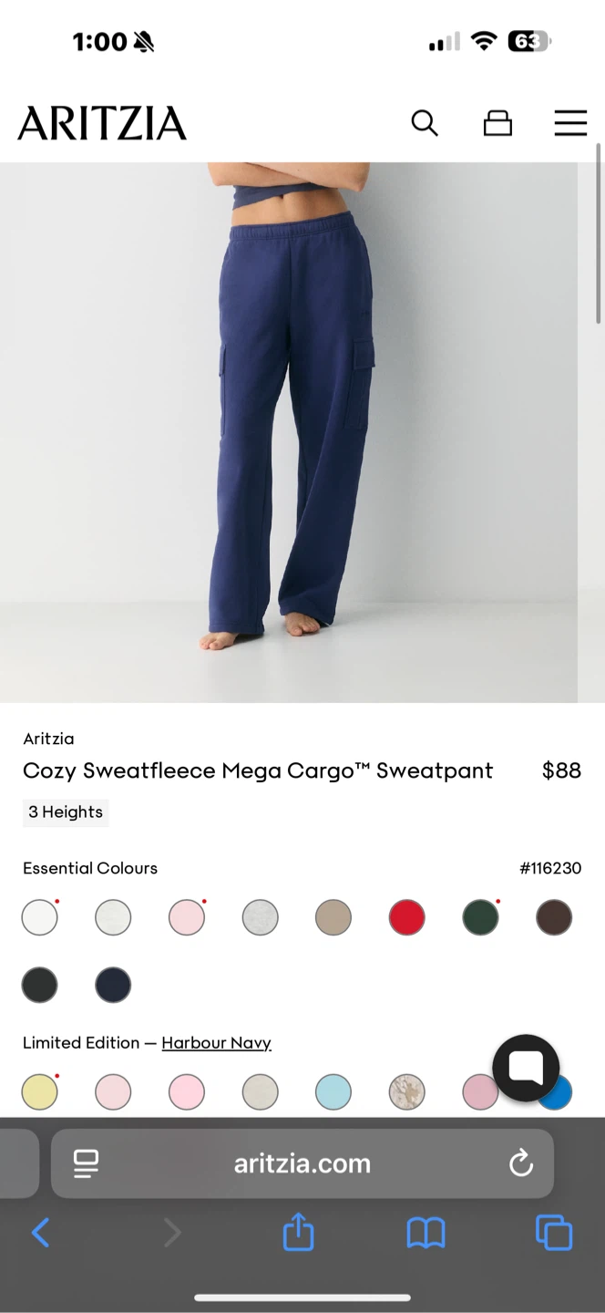 Aritzia Cozy Sweatfleece Mega Cargo Sweatpant - photo 4