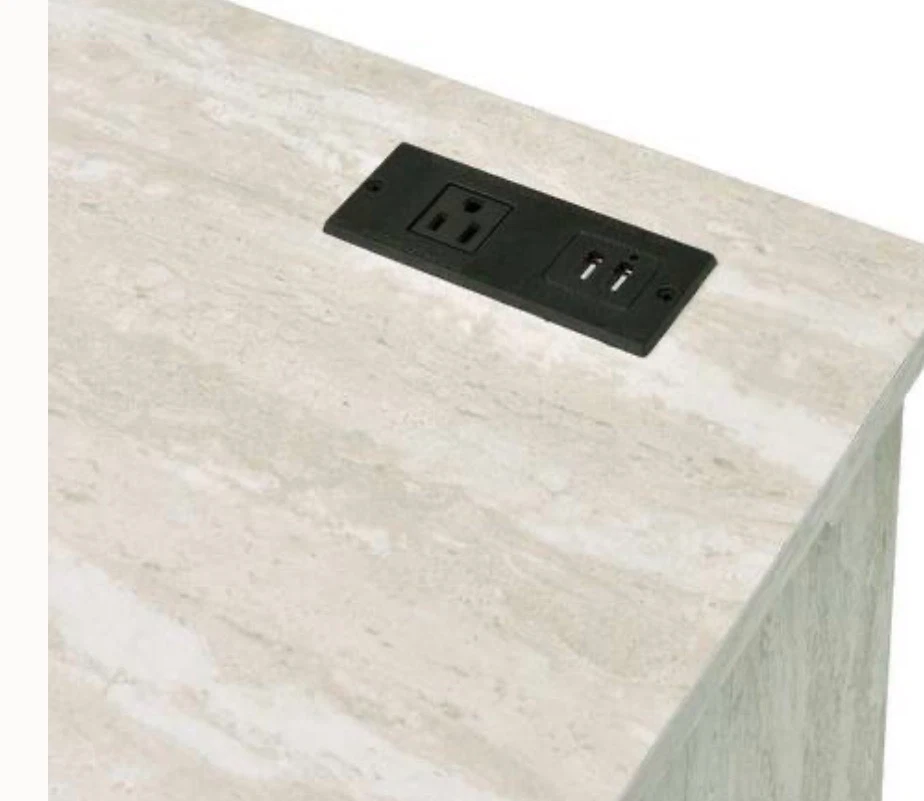 Modern Desk with Built-in Power Outlet - photo 2