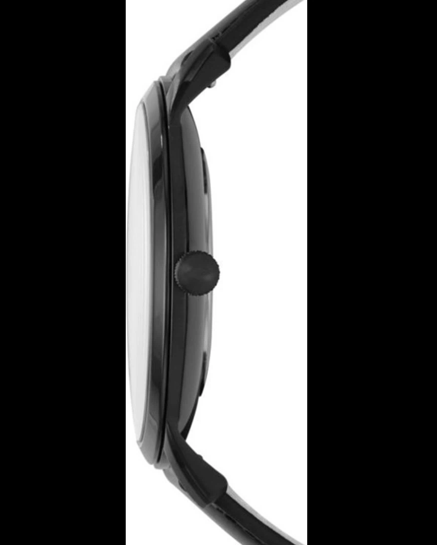Fossil Minimalist Black Leather Strap Watch Brand New - photo 4