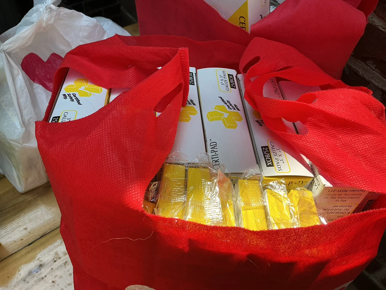 4 Bags Full of New Unopened CERTI-PAD Gauze Pads and Rolls - photo 4