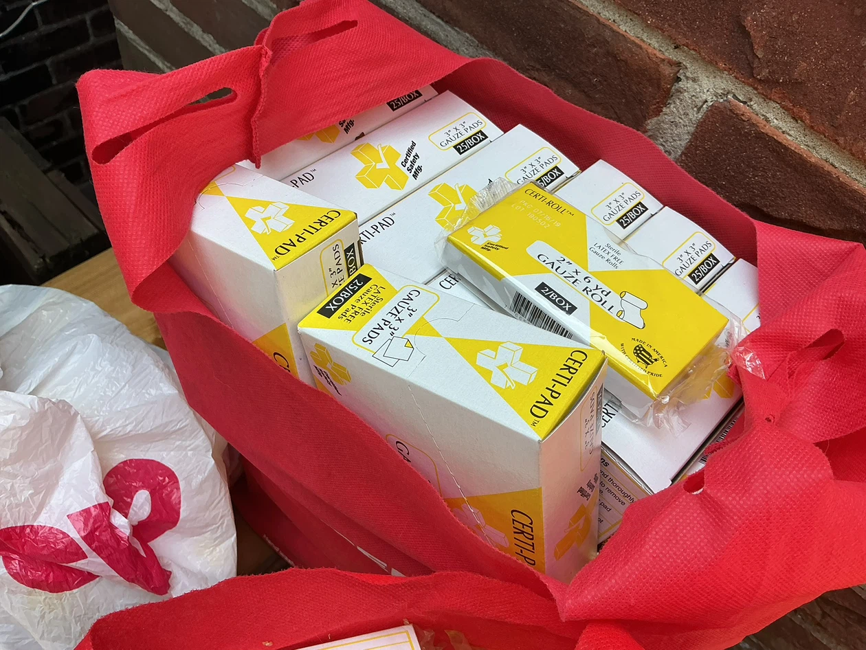 4 Bags Full of New Unopened CERTI-PAD Gauze Pads and Rolls - photo 5