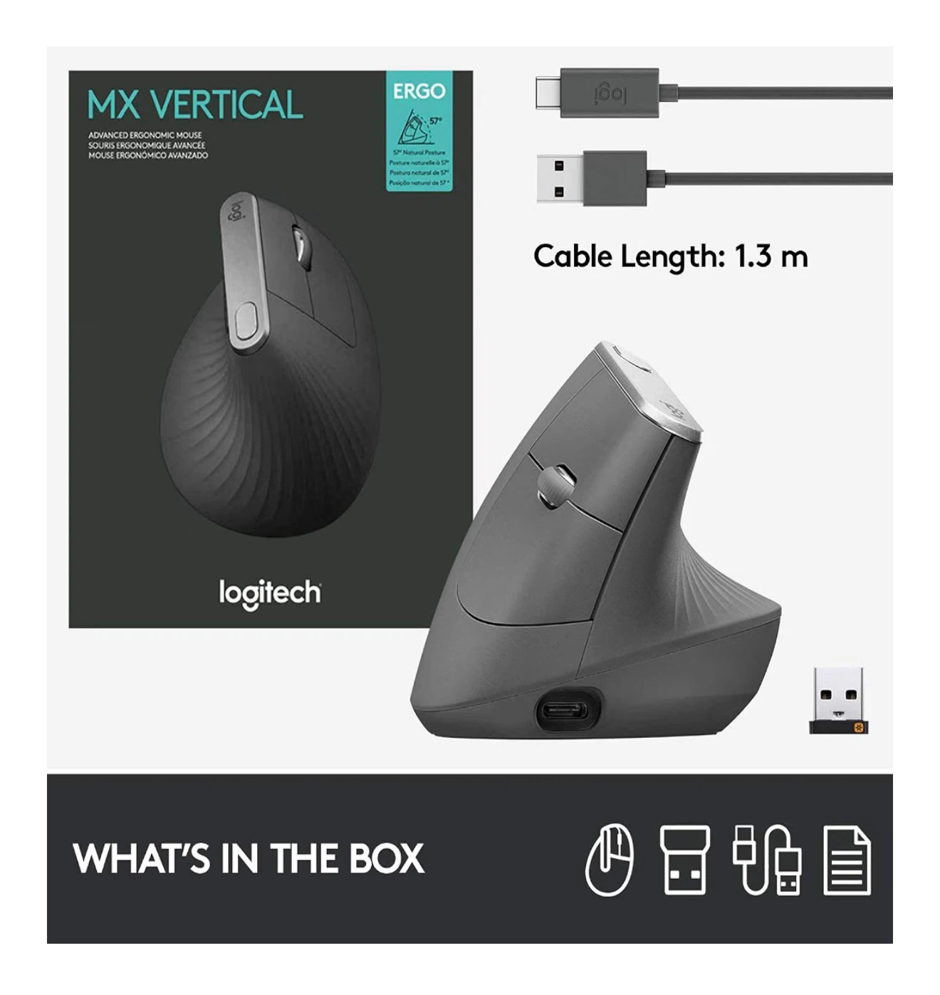 Logitech MX Vertical Advanced Ergonomic Mouse Brand New - photo 5