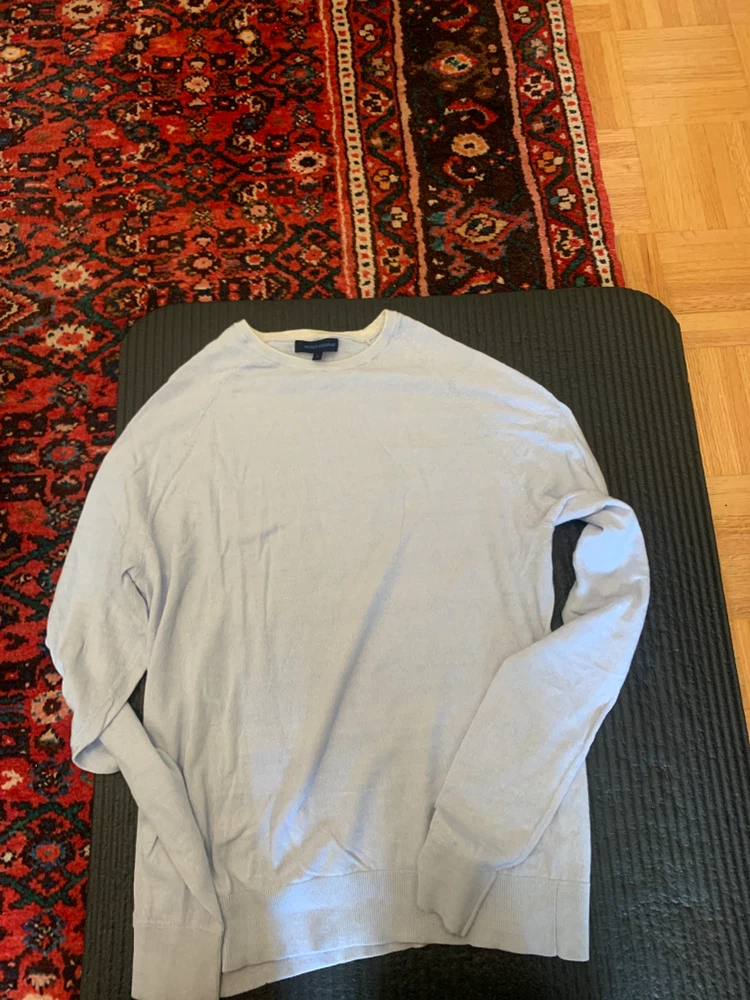 Patrick Assaraf Light Blue Crew Neck Sweater