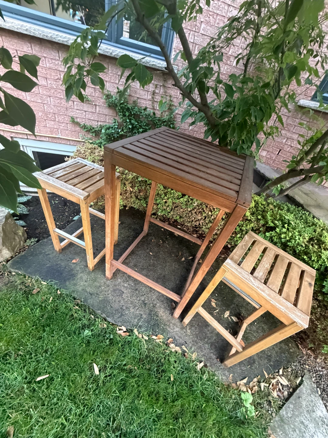 IKEA outdoor bar table and chairs