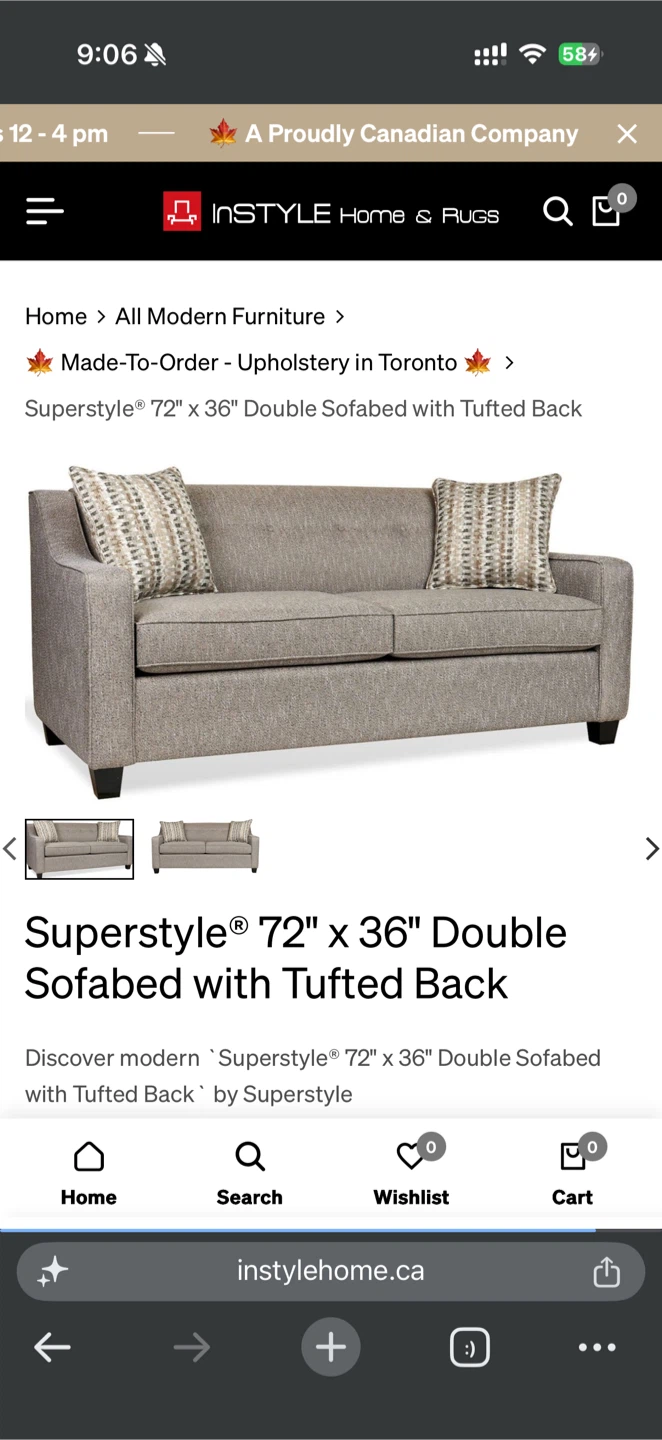 Beige Sofa - foldout queen bed - photo 3