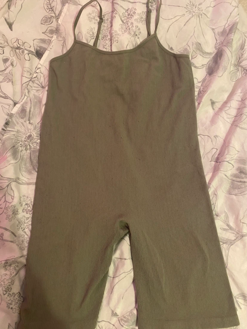 Streetwear Society Olive Green Ribbed Bodysuit - Size M