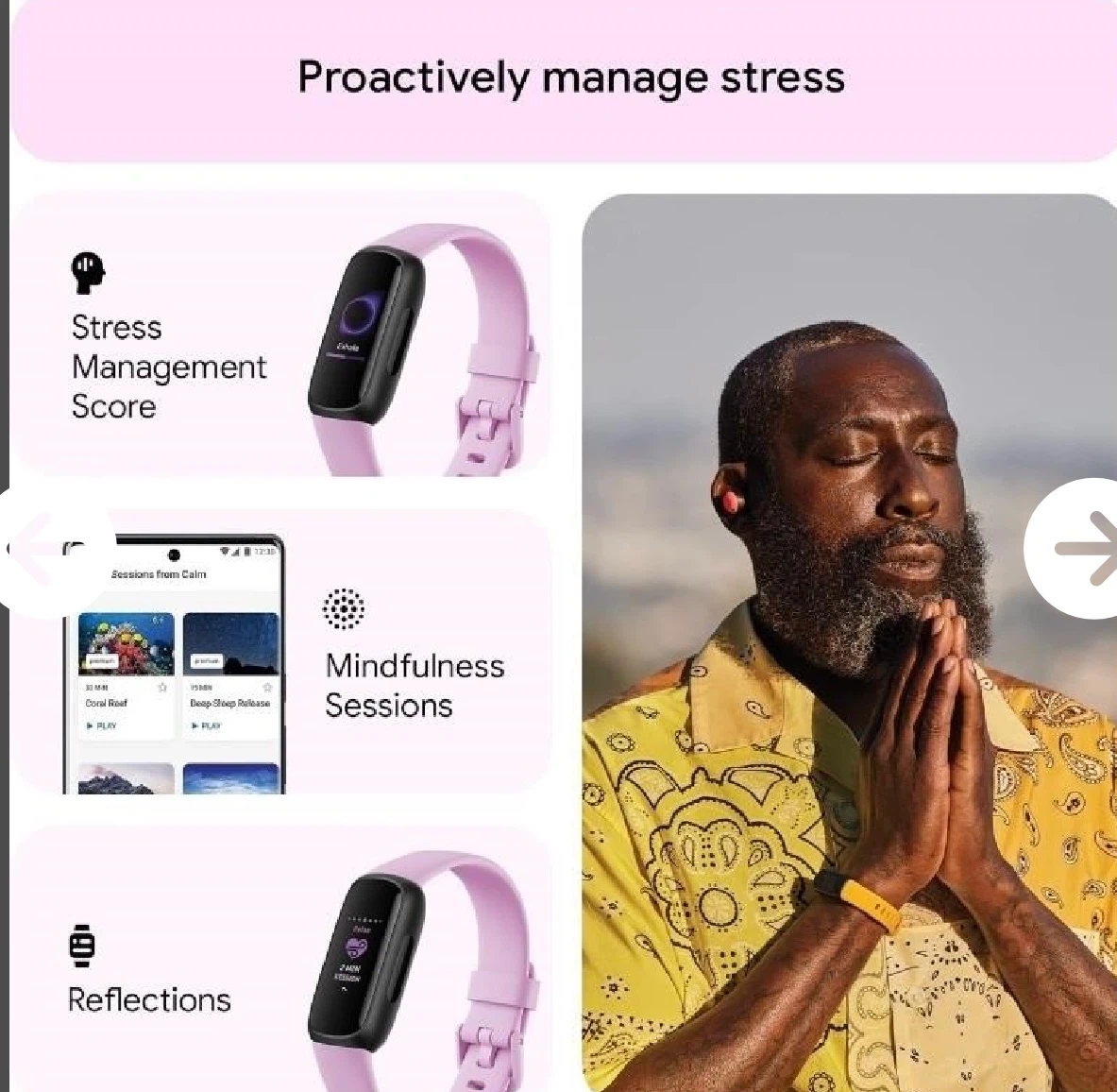 Fitbit Inspire 3 Fitness Tracker - Soft Lavender - photo 3