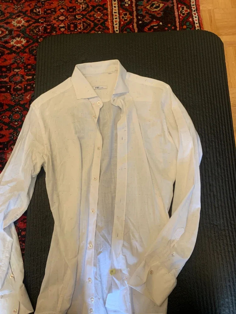 FB CLASS White Speckled Button-Up Shirt
