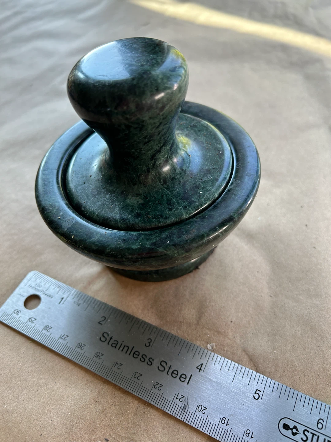 Green Stone Mortar and Pestle Set - photo 2
